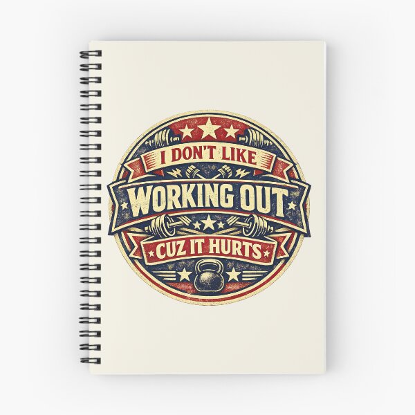 Item preview, I Don't Like Working Out Cuz It Hurts, Vintage Gym Crest designed and sold by graphic-genie.