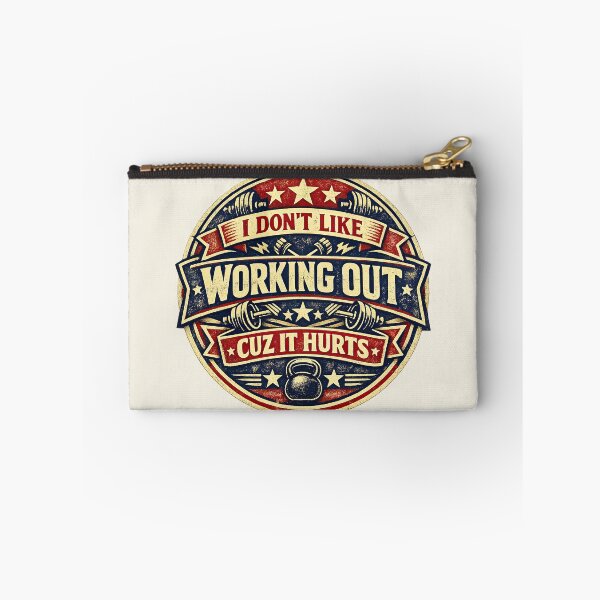 Item preview, I Don't Like Working Out Cuz It Hurts, Vintage Gym Crest designed and sold by graphic-genie.