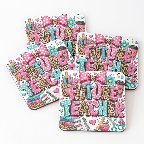 Item preview, Future Teacher Leopard Print and Glitter Design designed and sold by LunaPixelStudio.