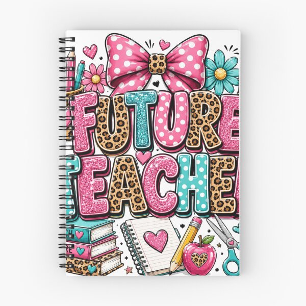 Item preview, Future Teacher Leopard Print and Glitter Design designed and sold by LunaPixelStudio.