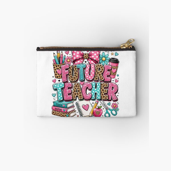 Item preview, Future Teacher Leopard Print and Glitter Design designed and sold by LunaPixelStudio.