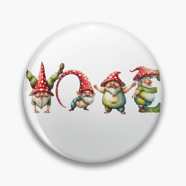 Item preview, Whimsical Mushroom Gnomes VOTE Sticker Text Art designed and sold by dcohea.