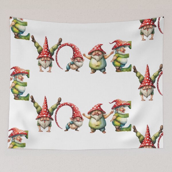 Item preview, Whimsical Mushroom Gnomes VOTE Sticker Text Art designed and sold by dcohea.