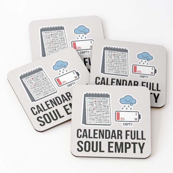 Item preview, Calendar Full Soul Empty Funny Office Design designed and sold by Pixel Analytics.