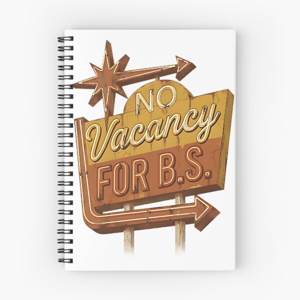 Item preview, No Vacancy For B.S. | Funny Vintage Neon Sign designed and sold by IronDissident.