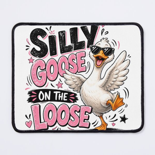 Item preview, Silly Goose On The Loose Funny Dancing Goose Illustration designed and sold by LunaPixelStudio.