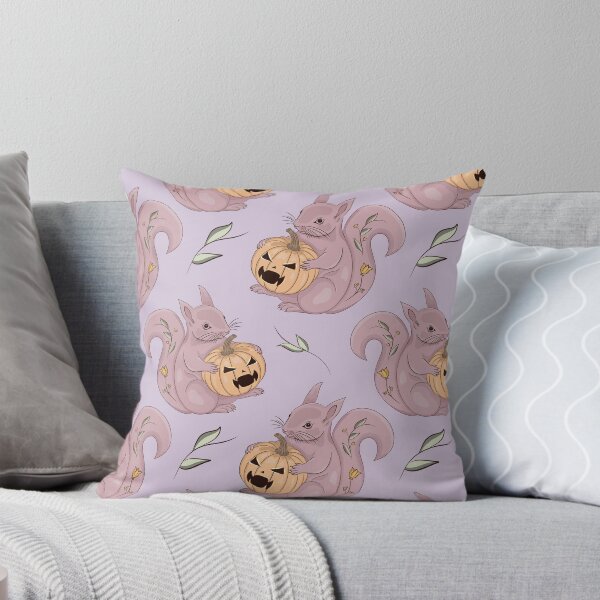 Item preview, Sweet & Spooky Squirrel Pumpkin Halloween Pattern | Cottagecore Halloween designed and sold by Zymetryart.
