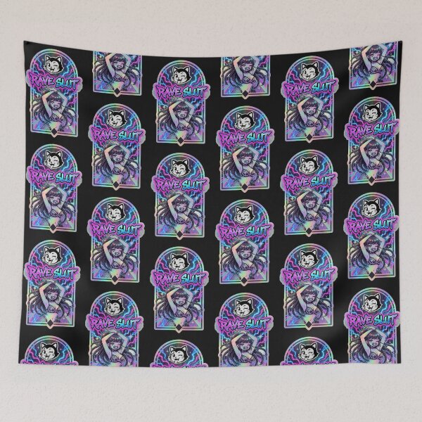 Item preview, Rave Slut Holographic Glow Festival Trinkets Rave Sticker Gift designed and sold by FestDrip.