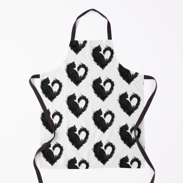 Item preview, Black Cat Heart – Elegant Feline Love Silhouette designed and sold by UUniqueIImprint.