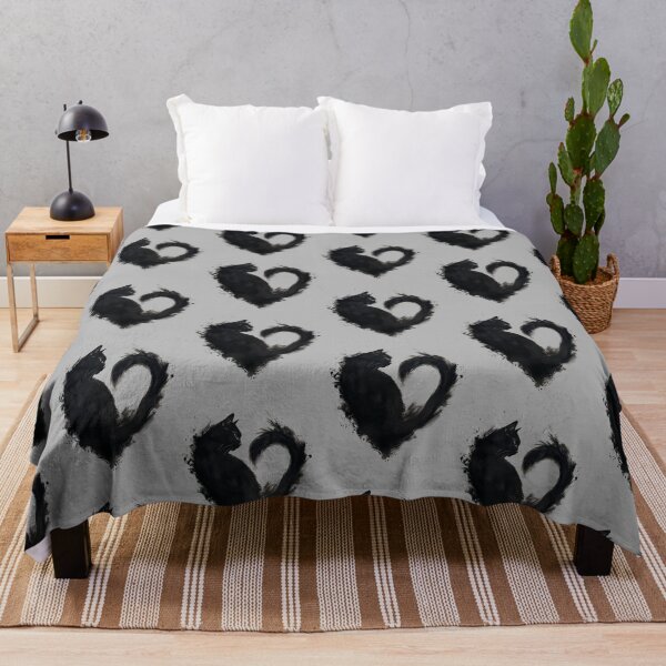 Item preview, Black Cat Heart – Elegant Feline Love Silhouette designed and sold by UUniqueIImprint.