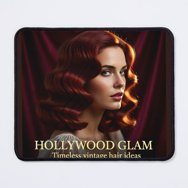 Item preview, Glossy Auburn Hollywood Waves: Timeless Vintage Hair Ideas Banner designed and sold by Creative-RE.