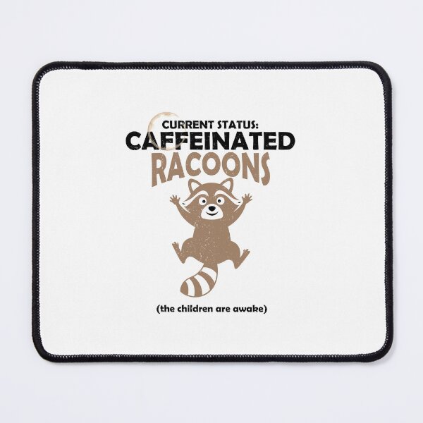 Item preview, Caffeinated Raccoons Funny Daycare Teacher Design Black Version designed and sold by The Sticky Clipboard.