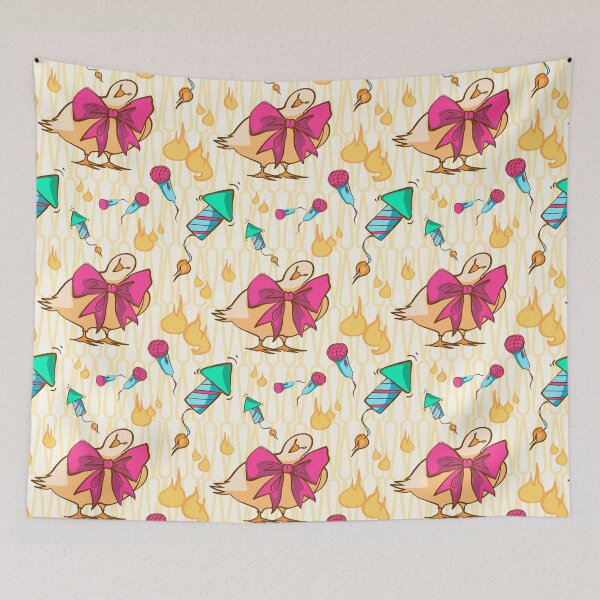 Item preview, Whimsical Birthday Duck and Karaoke Seamless Pattern designed and sold by zanaxxer.