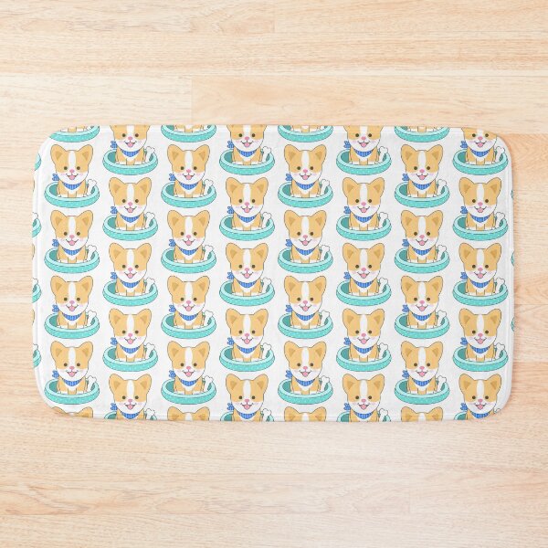 Item preview, Cute Puppy Sitting in Pet Bed with Bone Toy Cartoon Character designed and sold by nuchz.
