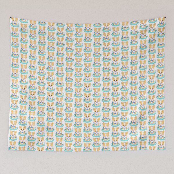 Item preview, Cute Puppy Sitting in Pet Bed with Bone Toy Cartoon Character designed and sold by nuchz.