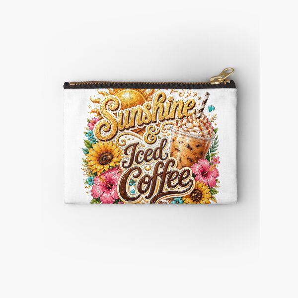 Item preview, Sunshine and Iced Coffee Summer Beverage Illustration designed and sold by LunaPixelStudio.