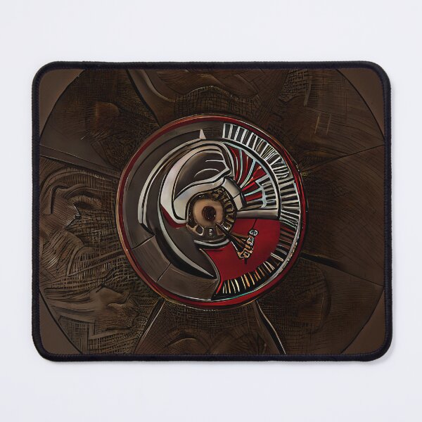 Item preview, Dark Double Medallion Crimson Turbine Core Hatch Landscape Nested Circle Art designed and sold by YugenWorkshop.