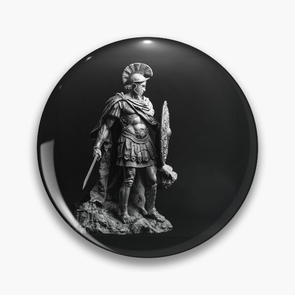 Item preview, Black and White Ancient Roman Legionary Warrior designed and sold by inkoutninja.
