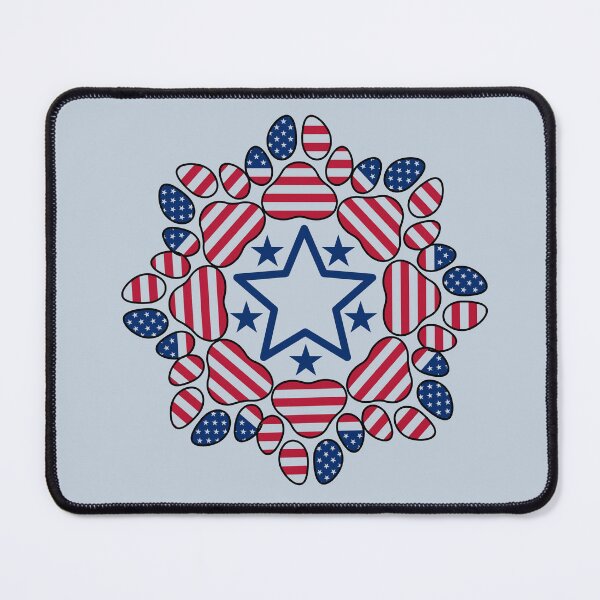 Item preview, Patriotic paws and stars mandala art designed and sold by Doodles Down South.