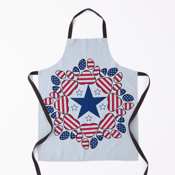 Item preview, Patriotic paws and blue stars mandala art designed and sold by Doodles Down South.