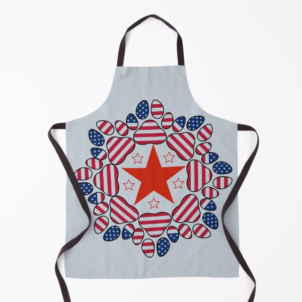 Item preview, Patriotic paws and red stars mandala art designed and sold by Doodles Down South.