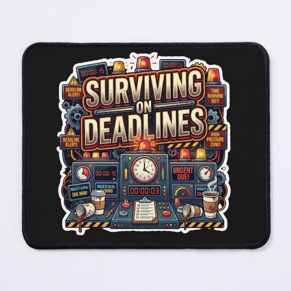 Item preview, Surviving On Deadlines Funny Office Design designed and sold by Pixel Analytics.