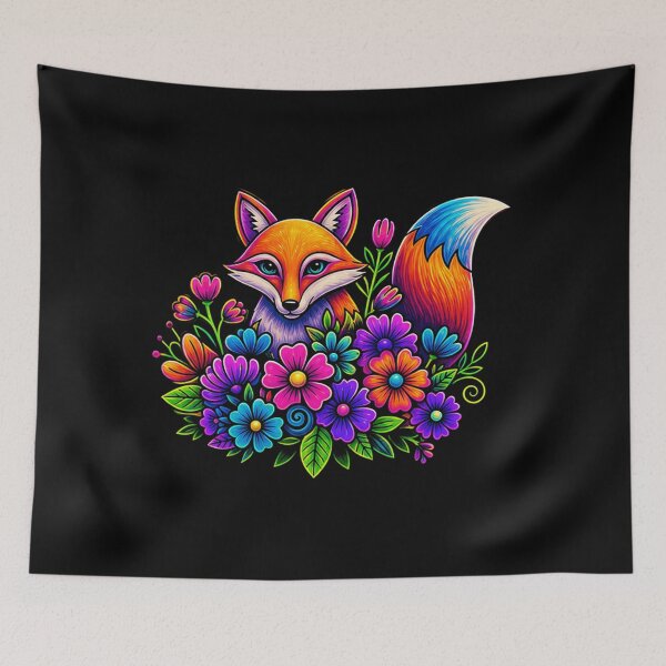 Item preview, Floral Illustrasion Foxi designed and sold by Darwinbrown1981.