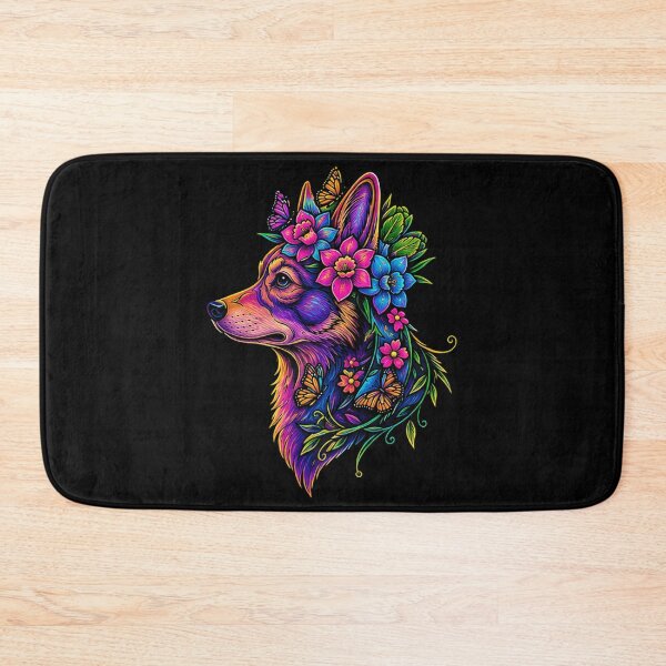 Item preview, Modern Floral Face Wolfie designed and sold by Darwinbrown1981.