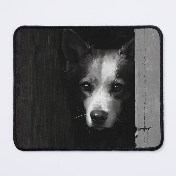Item preview, Silent Watcher in the Shadows – Mysterious Dog Portrait designed and sold by KiraChie.