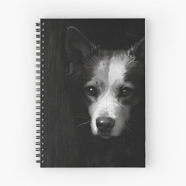 Item preview, Silent Watcher in the Shadows – Mysterious Dog Portrait designed and sold by KiraChie.