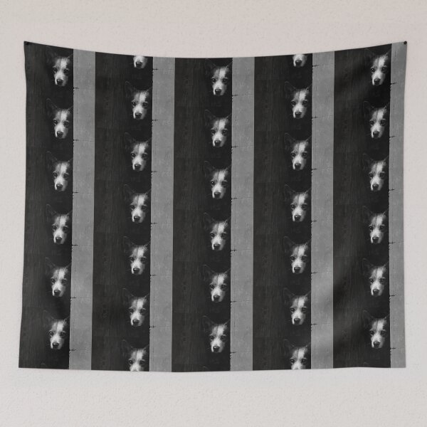 Item preview, Silent Watcher in the Shadows – Mysterious Dog Portrait designed and sold by KiraChie.