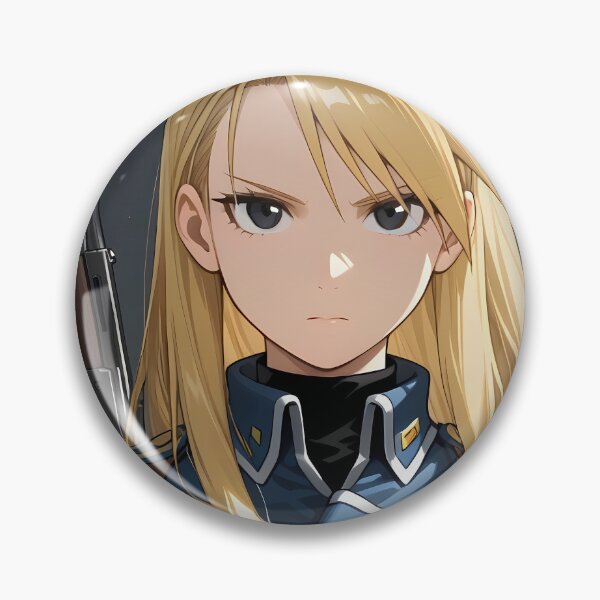 Item preview, Riza Hawkeye Fullmetal Alchemist Serious Blue Uniform Portrait designed and sold by JohnEllisa.