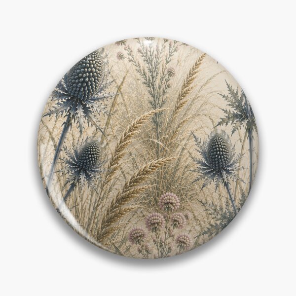Item preview, Vintage Scottish Thistle Botanical Pattern | Cottagecore Wildflower Meadow | Neutral Floral Nature Design designed and sold by TheSlowShore.