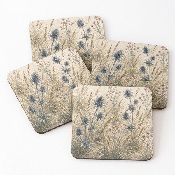 Item preview, Vintage Scottish Thistle Botanical Pattern | Cottagecore Wildflower Meadow | Neutral Floral Nature Design designed and sold by TheSlowShore.