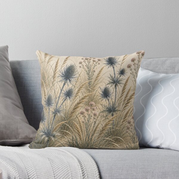 Item preview, Vintage Scottish Thistle Botanical Pattern | Cottagecore Wildflower Meadow | Neutral Floral Nature Design designed and sold by TheSlowShore.