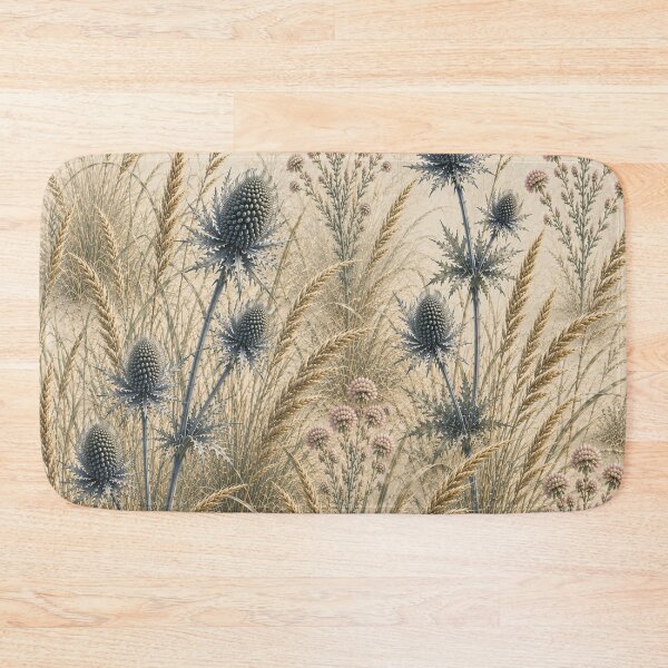 Item preview, Vintage Scottish Thistle Botanical Pattern | Cottagecore Wildflower Meadow | Neutral Floral Nature Design designed and sold by TheSlowShore.