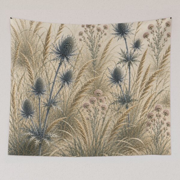 Item preview, Vintage Scottish Thistle Botanical Pattern | Cottagecore Wildflower Meadow | Neutral Floral Nature Design designed and sold by TheSlowShore.
