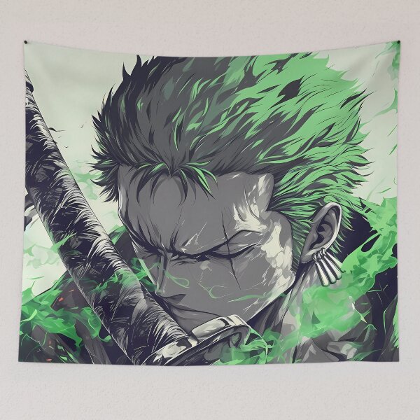 Item preview, Roronoa Zoro One Piece Green Aura Samurai Focus designed and sold by JohnEllisa.