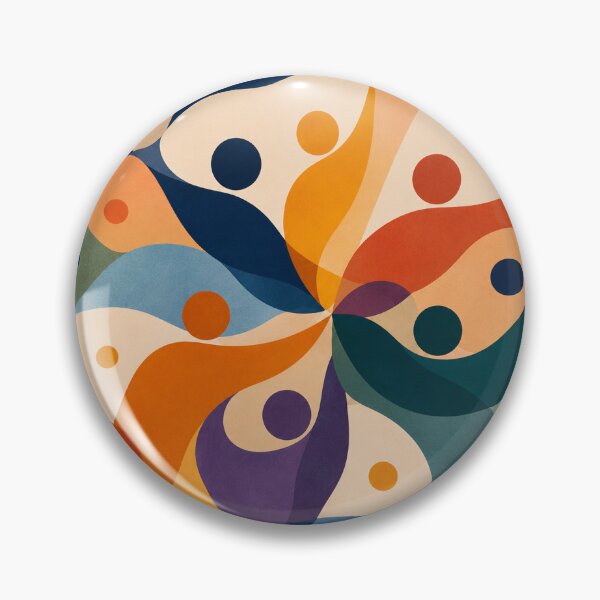 Item preview, Multicultural community | Abstract Unity Flow Art | Modern Color Harmony Geometric Connection Design designed and sold by Dimu Co..