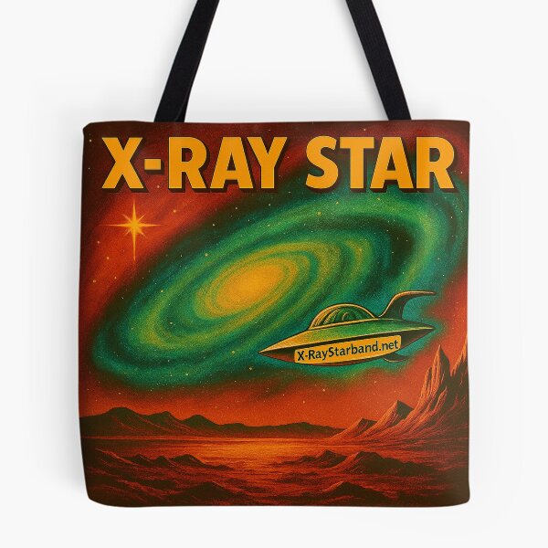 Item preview, X‑Ray Star – Retro Sci‑Fi Cosmic Illustration (Neon Space Surrealism) designed and sold by glenpap.
