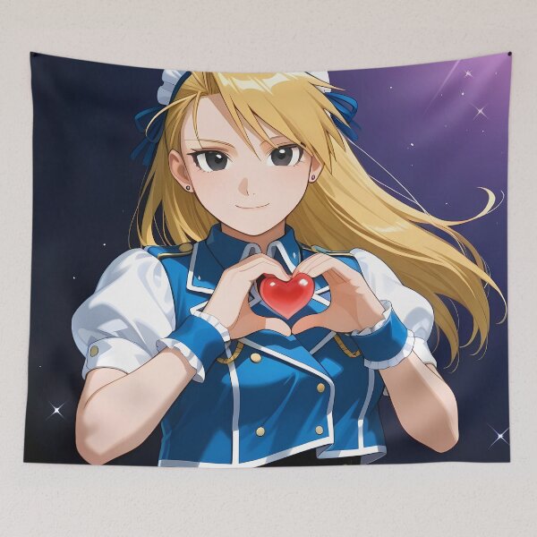 Item preview, Riza Hawkeye Fullmetal Alchemist Night Sky Heart Smile designed and sold by MartyHinson.