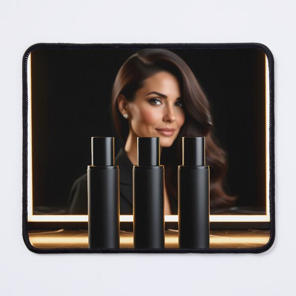 Item preview, Luxury Hair Product Showcase: Glossy Dark Hair Styling Bottles Ad designed and sold by Creative-RE.