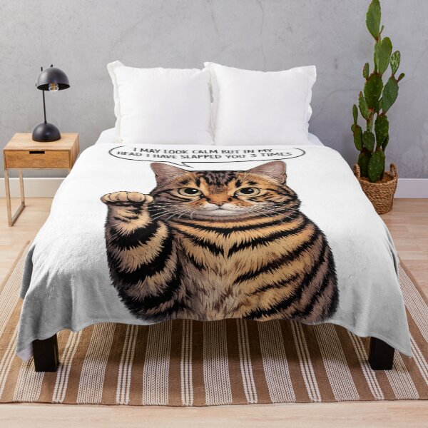 Item preview, I May Look Calm But in My Head I Have Slapped You 3 Times Funny Cat designed and sold by INKRebelGraphic.