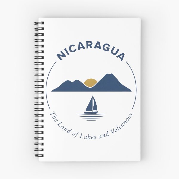 Item preview, Nicaragua. Land of Lakes and Volcanoes with sale boat. Minimalist design designed and sold by Nica Sol.
