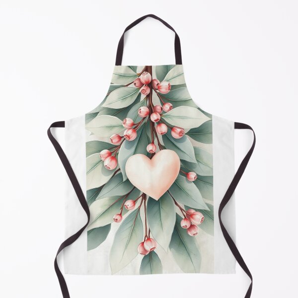 Item preview, Watercolor Heart with Lush Pastel Botanical Foliage designed and sold by Vida e Arte.