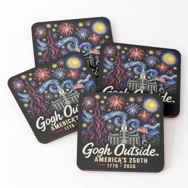Item preview, Gogh Outside Americas 250th Semicentennial Starry Night Fireworks Independence Hall Philadelphia designed and sold by GalenoHenley.