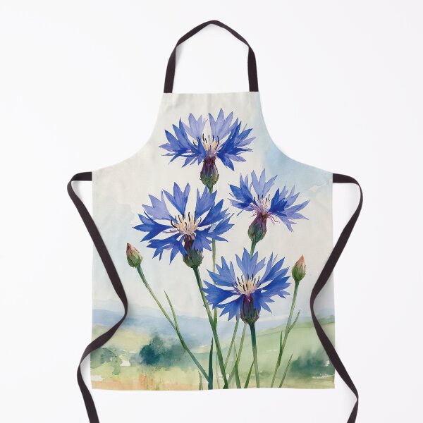 Item preview, Blue Cornflower Watercolor Bouquet - Botanical Wildflower Art designed and sold by Darlin8888.