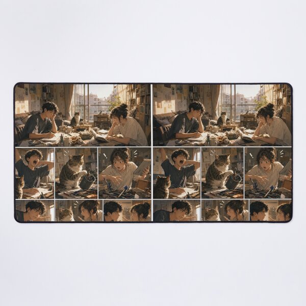 Item preview, Student Life Cozy Reading Room Comic Print designed and sold by Grafititee.