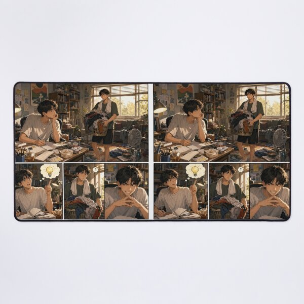 Item preview, Student Life Cozy Reading Room Comic Print designed and sold by Grafititee.
