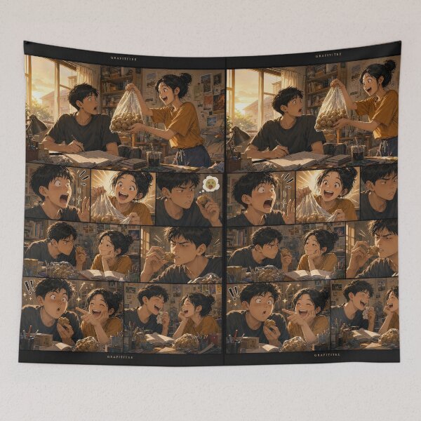 Item preview, Student Life Cozy Reading Room Comic Print designed and sold by Grafititee.